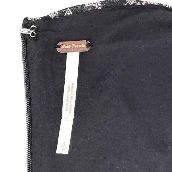 Free People Seven Wonders Dress Size Small Mini Open Back Black - Picture 6 of 9